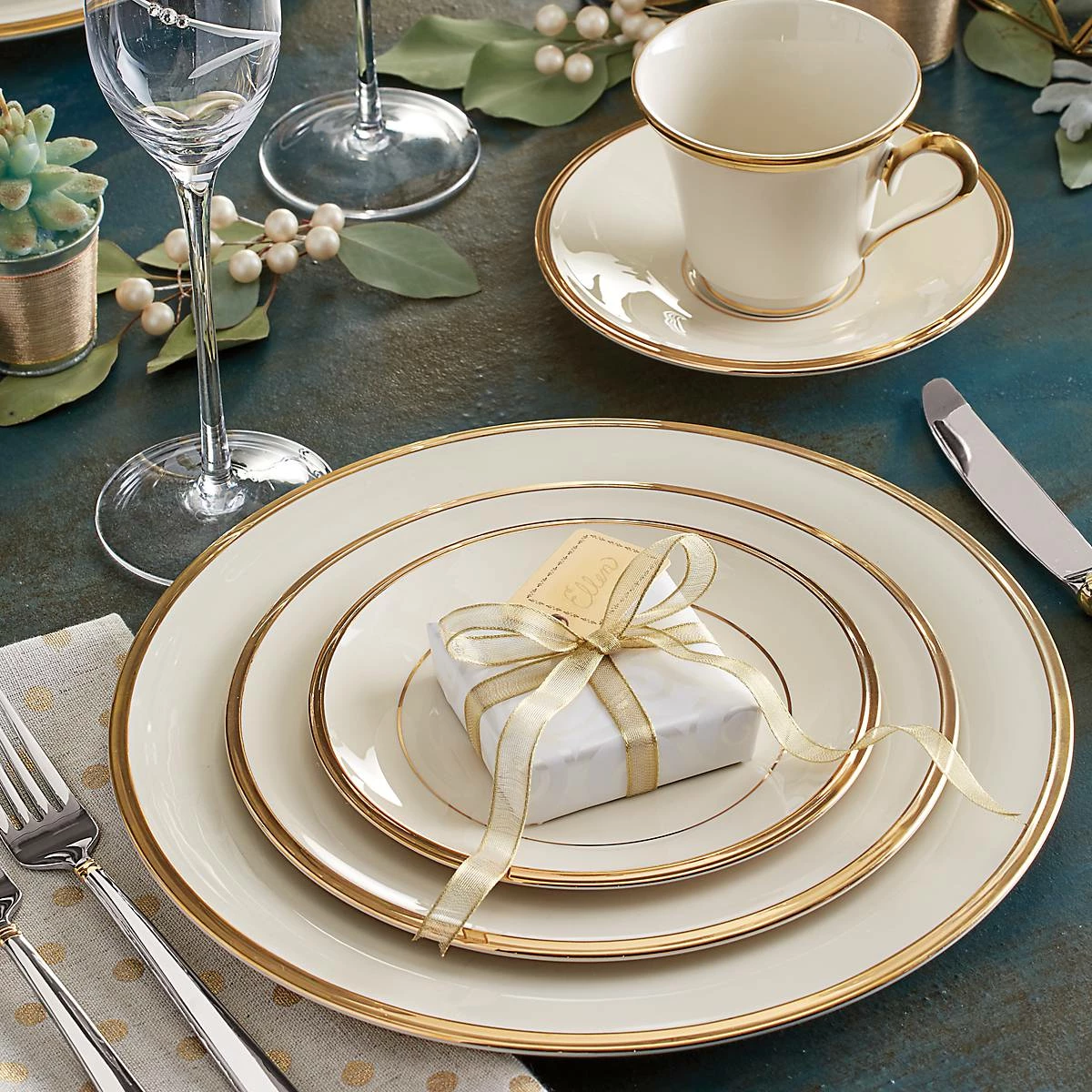 Deals 😍 Lenox Eternal® 5-piece Place Setting ❤️ 6 Deals 😍 Lenox Eternal® 5-piece Place Setting ❤️ - Image 4