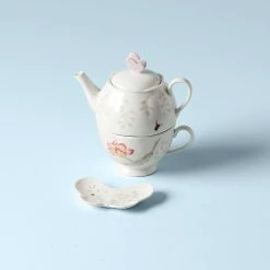 Outlet ⭐ Lenox Butterfly Meadow 3-Piece Tea Set 👏