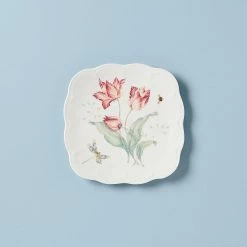New 🎁 Lenox Butterfly Meadow® Square Accent Plate 😀