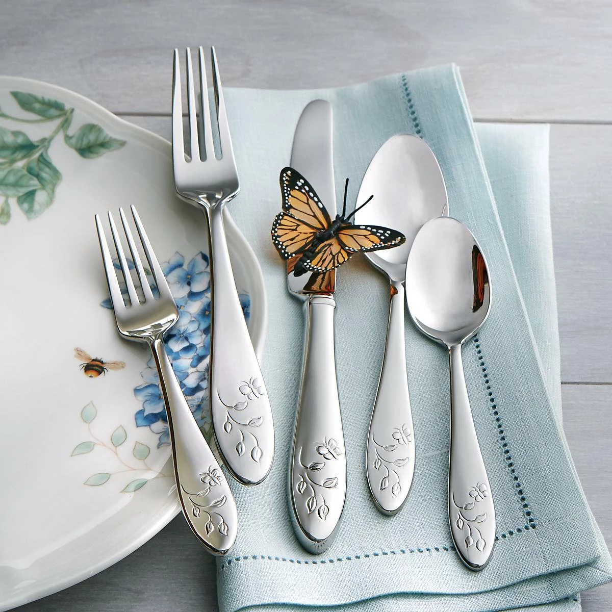 Discount 🛒 Lenox Butterfly Meadow® 5-piece Place Setting 💯 4 Discount 🛒 Lenox Butterfly Meadow® 5-piece Place Setting 💯 - Image 2