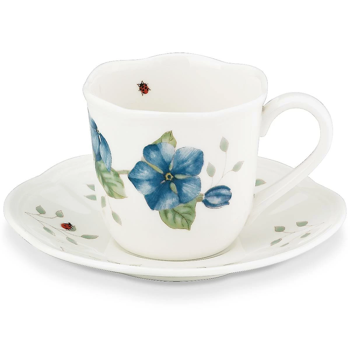 Brand new 👍 Lenox Butterfly Meadow® Espresso Cup and Saucer 🔔 3 Brand new 👍 Lenox Butterfly Meadow® Espresso Cup and Saucer 🔔