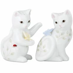 Promo 🤩 Lenox Butterfly Meadow Figural Kitten Salt and Pepper 😀