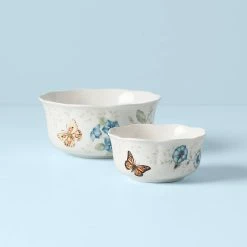 Flash Sale 🌟 Lenox Butterfly Meadow® 2-piece Nesting Bowl Set 🔔 -lenox Sales Store 820579 w11 811c9498 f8ed 4aa8 9e51 ad038d8f7fbc