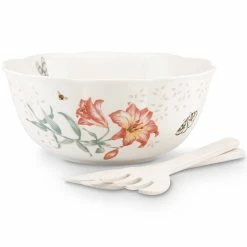 Wholesale 🎉 Lenox Butterfly Meadow Salad Bowl & Servers 😉 -lenox Sales Store 820581 wHR 61f96895 b8ac 4151 9ea0 f25f302eb6ff