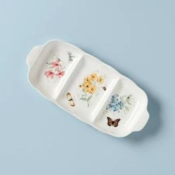 Wholesale ❤️ Lenox Butterfly Meadow® 16" Divided Serving Dish 🥰