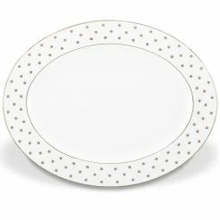 Best Pirce 🎁 Kate Spade Larabee Road Platinum 16" OvalPlatter 😉