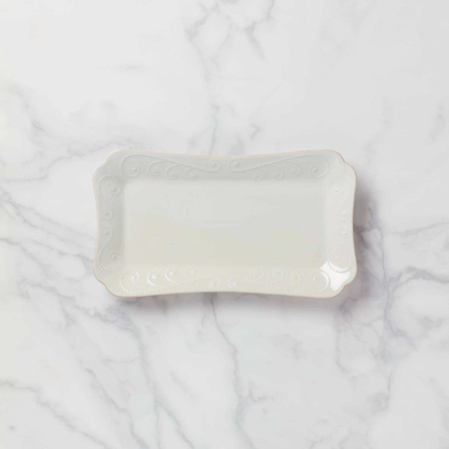 New 😀 Lenox French Perle White™ Hors D'oeuvres Tray 🤩 3 New 😀 Lenox French Perle White™ Hors D'oeuvres Tray 🤩