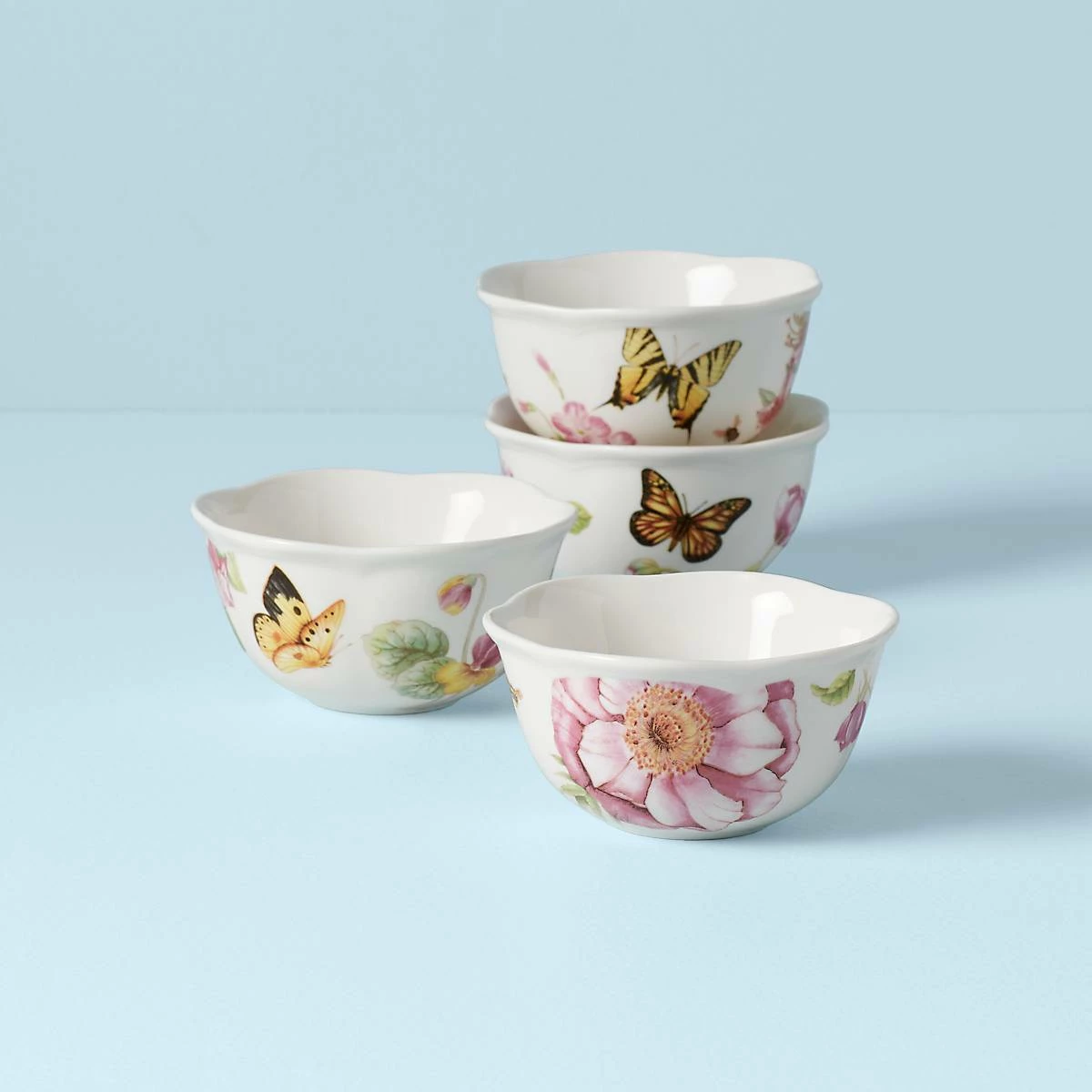 Hot Sale 🌟 Lenox Butterfly Meadow Bloom® 4pc Dessert Bowl Set 🥰 3 Hot Sale 🌟 Lenox Butterfly Meadow Bloom® 4pc Dessert Bowl Set 🥰