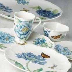 Cheapest 👍 Lenox Butterfly Meadow Blue 4-piece Place Setting 😉 -lenox Sales Store 833421 w1