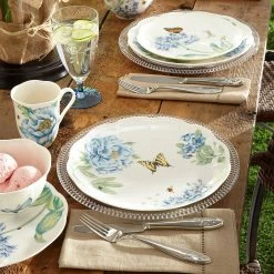 Cheapest 👍 Lenox Butterfly Meadow Blue 4-piece Place Setting 😉 -lenox Sales Store 833421 w2