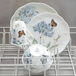 Cheapest 👍 Lenox Butterfly Meadow Blue 4-piece Place Setting 😉 -lenox Sales Store 833421 w3