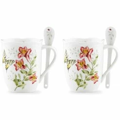 New 🛒 Lenox Butterfly Meadow® Mugs and Spoon Set ✨
