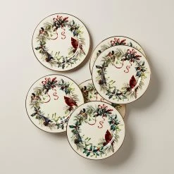 Outlet 👏 Lenox Winter Greetings 6-Piece Salad Plate Set 😀