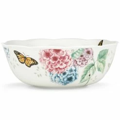 Discount 🎁 Lenox Butterfly Meadow Hydrangea® Large Serve Bowl 🛒 -lenox Sales Store 841012 wHR 769995bd d8e0 4788 aca6 6d80319949d7