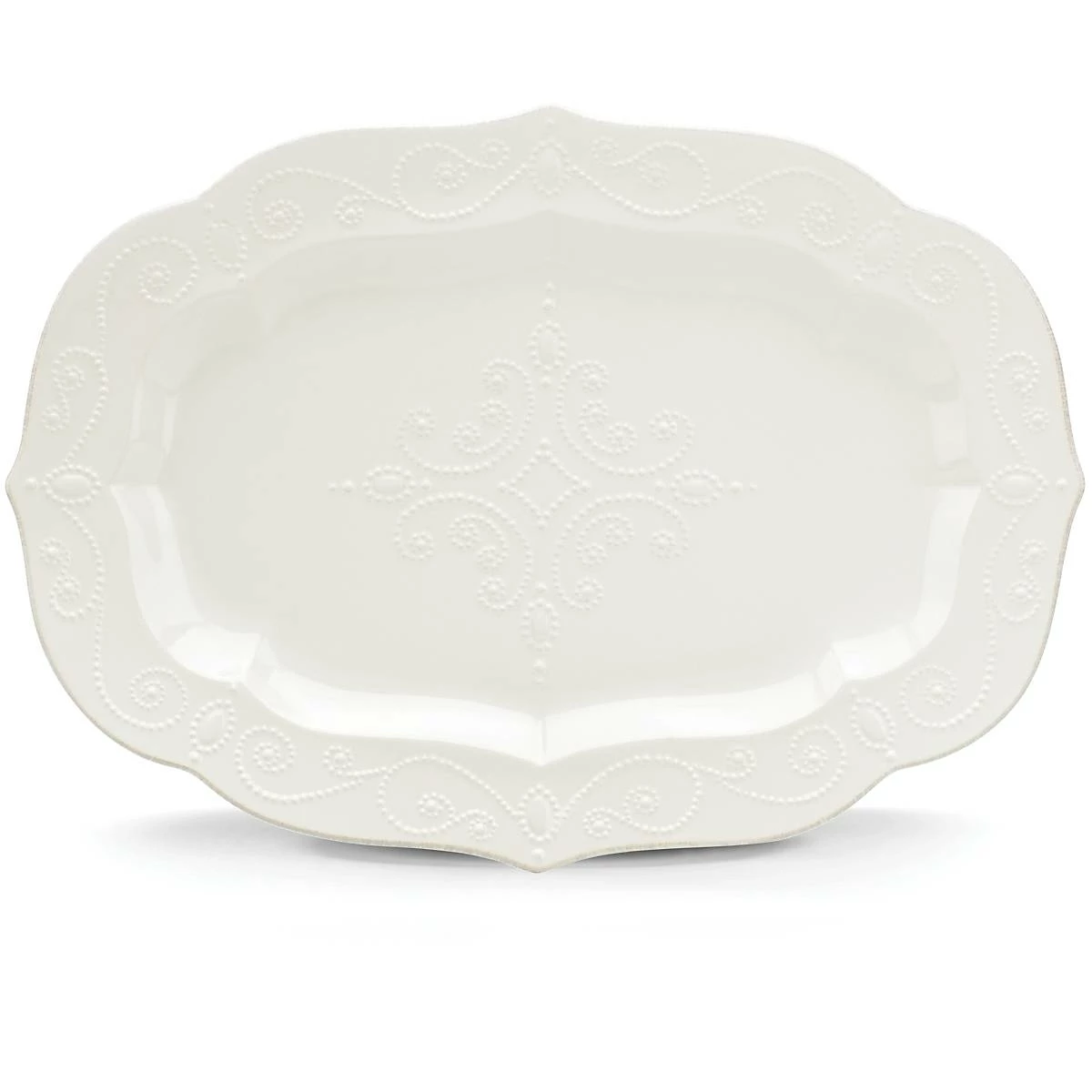 Promo 🥰 Lenox French Perle White™ 18.5" Serving Platter 🌟 4 Promo 🥰 Lenox French Perle White™ 18.5" Serving Platter 🌟 - Image 2