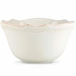 New 🌟 Lenox French Perle Bead White Fruit Bowl 🎉