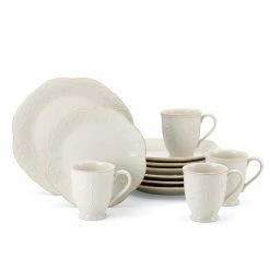 Promo 🥰 Lenox French Perle 12-Piece Plate & Mug Dinnerware Set 😉