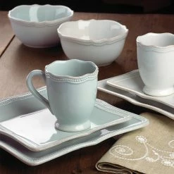 Cheap 😀 Lenox French Perle Bead Square Place Setting 🎁 -lenox Sales Store 854875 w1