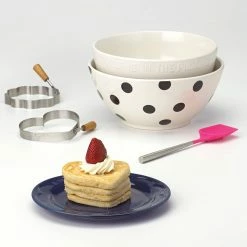 Discount 👏 Kate Spade Deco Dot 2-piece Mixing Bowl Set 👍 -lenox Sales Store 856733 w2