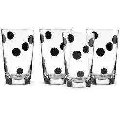 Deals 🎁 Kate Spade Deco Dot™ 4-piece All-Purpose Glass Set ⌛