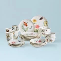 Brand new 🔥 Lenox Butterfly Meadow 28-Piece Dinnerware Set 🎁