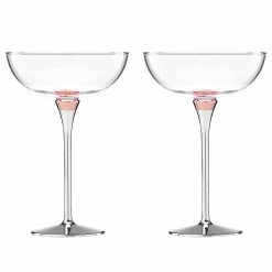 Cheap 🌟 Kate Spade Rosy Glow™ 2-piece Champagne Saucer Set ⌛