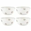 Best Pirce 🔥 Kate Spade Deco Dot 4-piece All-Purpose Bowl Set 😉 -lenox Sales Store 879364 wHR