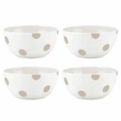 Best Pirce 🔥 Kate Spade Deco Dot 4-piece All-Purpose Bowl Set 😉