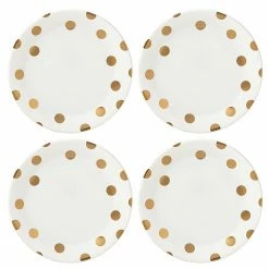 Buy 👏 Kate Spade Deco Dot 4-piece Dinner Plate Set ⌛ -lenox Sales Store 882491 wHR c2dad18f 4ade 4c45 b887 3d049204d722