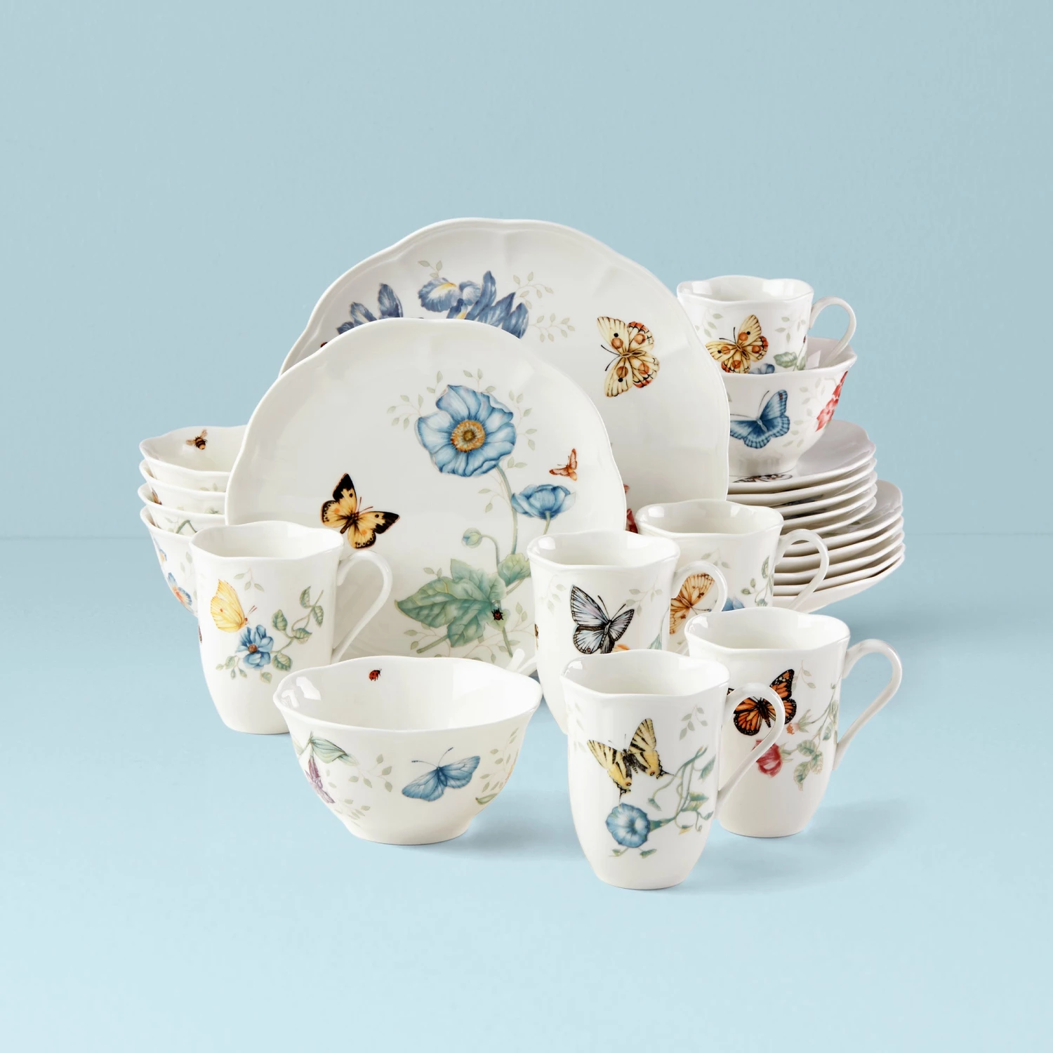 New π₯ Lenox Butterfly Meadow Monarch 24-Piece Dinnerware Set π 3 New π₯ Lenox Butterfly Meadow Monarch 24-Piece Dinnerware Set π