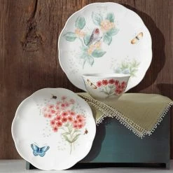 Budget 🎉 Lenox Butterfly Meadow Flutter® 12pc Dinnerware Set 😍 -lenox Sales Store 883319 w2