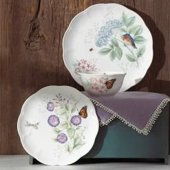 Budget 🎉 Lenox Butterfly Meadow Flutter® 12pc Dinnerware Set 😍 -lenox Sales Store 883319 w3