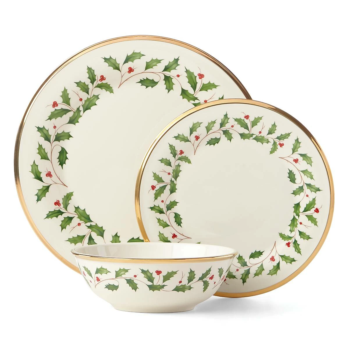 Hot Sale ⌛ Lenox Holiday™ 3-Piece Place Setting 🌟 3 Hot Sale ⌛ Lenox Holiday™ 3-Piece Place Setting 🌟