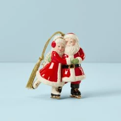Flash Sale ✔️ Lenox Ice Skating Santa and Mrs. Claus Ornament ⭐