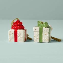 Flash Sale ✨ Lenox Forever Friends Presents 2 Piece Ornament Set 🌟 -lenox Sales Store 884376 w11
