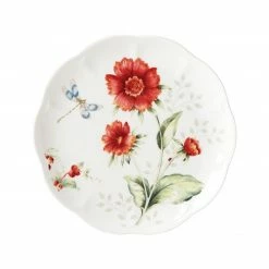 Flash Sale 😉 Lenox Butterfly Meadow Red Salad Plate 🔥 -lenox Sales Store 885487 wHR 2677b4de 14e2 42ca a93b 1e71e290375a