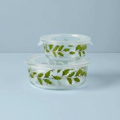 Wholesale 🥰 Lenox Hosting the Holidays™ Glass Storage Bwls 🔥