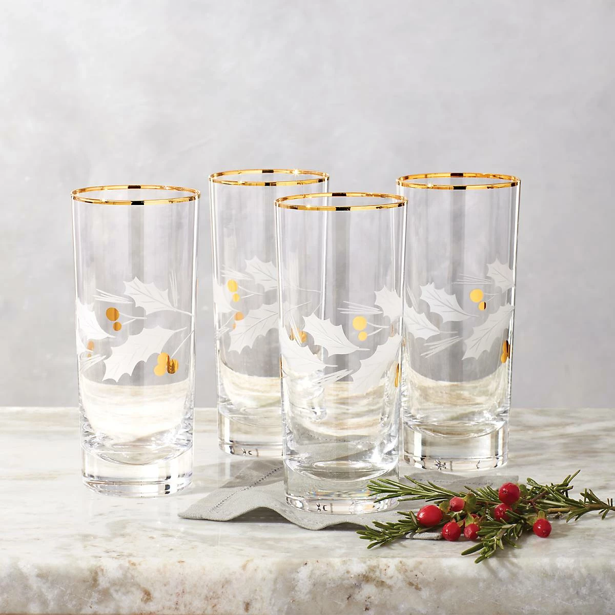 Promo 💯 Lenox Holiday™ Gold 4-piece Highball Glass Set 🥰 6 Promo 💯 Lenox Holiday™ Gold 4-piece Highball Glass Set 🥰 - Image 4