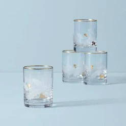 Best Sale 🧨 Lenox Holiday Gold 4-Piece Double Old Fashioned Set 🔥