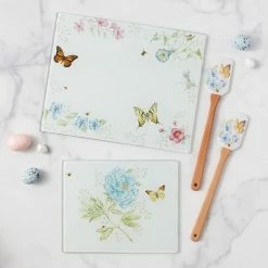 Coupon 🔔 Lenox Butterfly Meadow® Small Glass Cutting Board 🥰 -lenox Sales Store 888082 w12