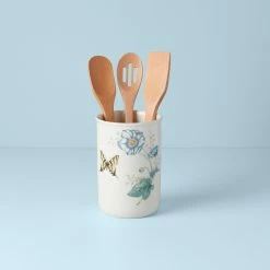 Cheap ⭐ Lenox Butterfly Meadow® 4-piece Utensil Holder Set 💯 -lenox Sales Store 888087 w11