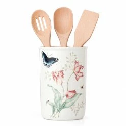 Cheap ⭐ Lenox Butterfly Meadow® 4-piece Utensil Holder Set 💯 -lenox Sales Store 888087 wHR