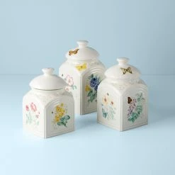 Buy 😍 Lenox Butterfly Meadow Kitchen 3-Piece Canister Set 👏
