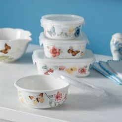 Promo ❤️ Lenox Butterfly Meadow Rectangle Food Storage Container 🌟 -lenox Sales Store 888262 w11