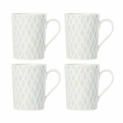 Best Sale 💯 Lenox Textured Neutrals 4-piece Mug Set 🥰 -lenox Sales Store 890116 wHR