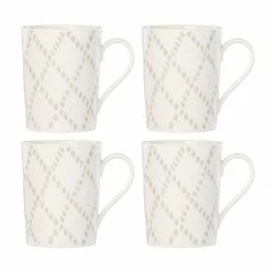 Best Sale 💯 Lenox Textured Neutrals 4-piece Mug Set 🥰 -lenox Sales Store 890122 wHR