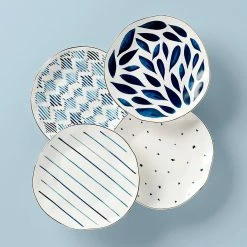 Outlet 🔔 Lenox Blue Bay™ 4-piece Dessert Plate Set 😉
