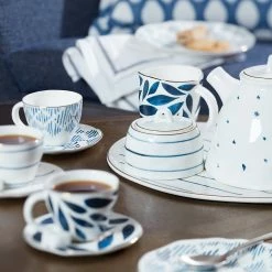 Coupon 🔥 Lenox Blue Bay™ 8PC Espresso Cup & Saucer Set 🥰 -lenox Sales Store 890199 w1