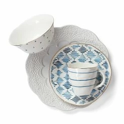 Best Sale 🔥 Lenox Blue Bay 4-Piece Dessert Mug Set 👍 -lenox Sales Store 890204 w2