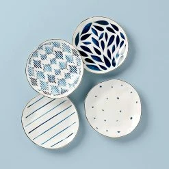 Best Pirce 👏 Lenox Blue Bay™ 4pc Tidbit Plate Set 👏